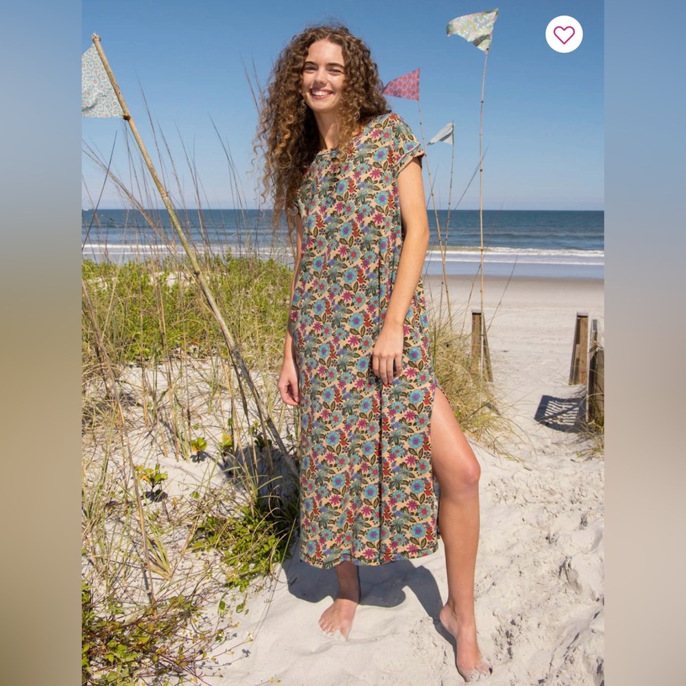 Natural Life Floral Print Hangout Cotton Maxi Dress